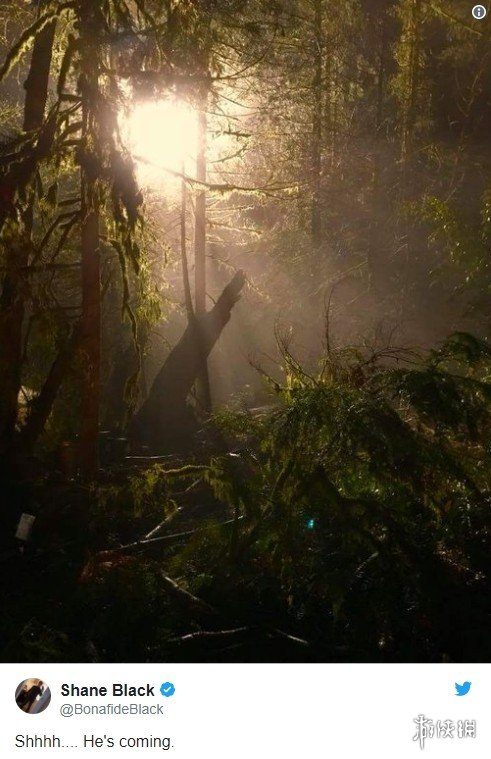 近日新版《铁血战士》导演公开了一张新剧照，确认了首支电影预告片的消息。剧照显示这部今年即将上映的R级电影将和系列的第一部一样在热带雨林中展开。这对电影的老影迷来说可是个好消息，一起来看看吧。