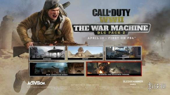 昨晚，动视方面公布了《使命召唤14：二战（Call of Duty: WWII）》即将上线的游戏季票中的第二部DLC“战争机器（The War Machine）”预告，这部DLC将在4月10号率先上线PS4平台。