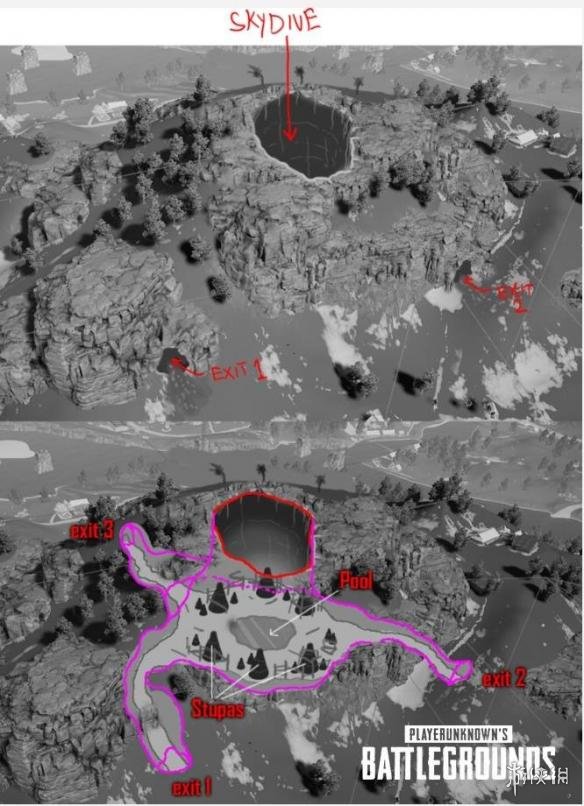 今天，《绝地求生》官方微博分享了一篇关于新地图SAVAGE的开发故事。其中提到接下来将会增加的内容，包括一个四通八达的“地下洞穴系统”和新的载具、武器。