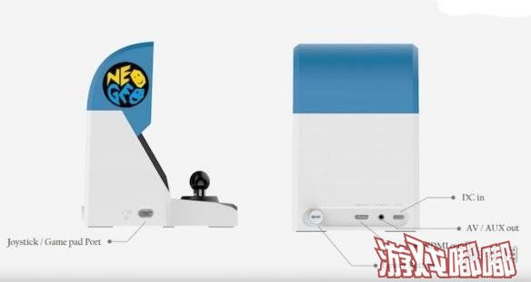 SNK打造NeoGeo街机正式曝光，虽然特别小巧，但和初代NeoGeo街机一样，自带街机摇杆和按键，可以游玩《合金弹头》、《侍魂》、《拳皇》以及大量经典NeoGeo游戏。