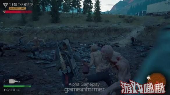 昨日，外媒GameInformer放出了《往日不再（Days Gone）》的一段最新演示视频，展示了游戏中玩家对抗大批丧尸群的玩法。