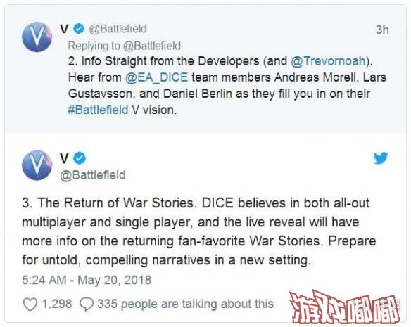 《战地5(Battlefield 5)》今天连发了好几条推特，透露了关于FPS大作《战地5》的更多情报，让我们一起来了解下吧！