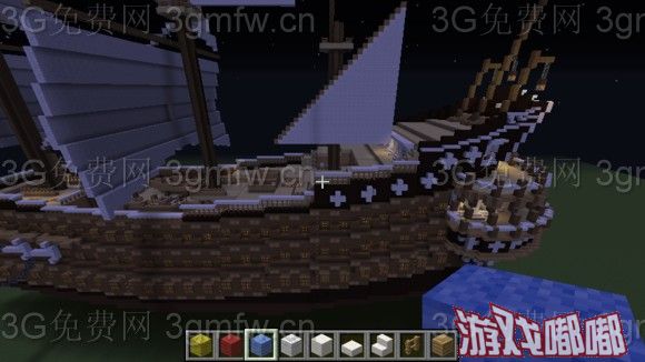 我的世界设计图怎么做 我的世界船怎么做 Minecraft船设计图 游戏嘟嘟