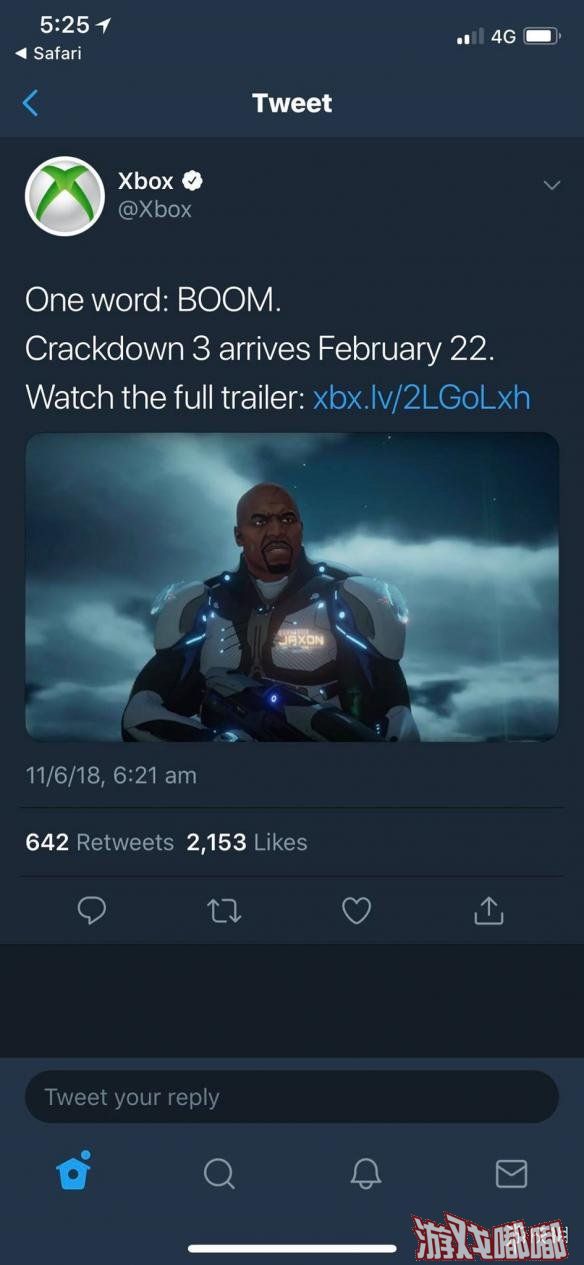 经过无数次跳票后，近日在Xbox的官方社交媒体上，抢先宣布了《除暴战警3（Crackdown 3）》的发售日期：2019年2月22日。