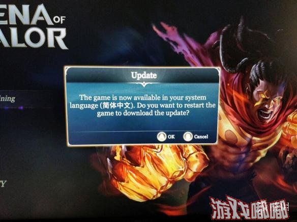日前，Switch版本的《王者荣耀（Arena of Valor）》以热更新的方式推送了中文，据网友爆料游戏会根据系统语言进行更新提醒，中文覆盖也十分完善。
