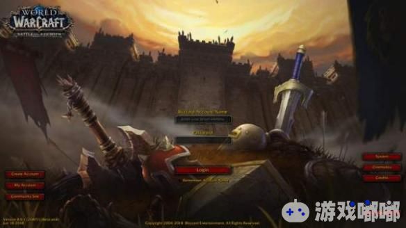 《魔兽世界（World of Warcraft：Legion）》8.0“争霸艾泽拉斯”资料片即将开放，暴雪在今天公布了8.0登陆界面完整版，来先睹为快吧！