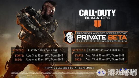 昨晚，动视和T组方面正式确认了今年的《使命召唤15：黑色行动4（Call of Duty: Black Ops 4）》的B测时间以及相关的测试内容细节等信息。