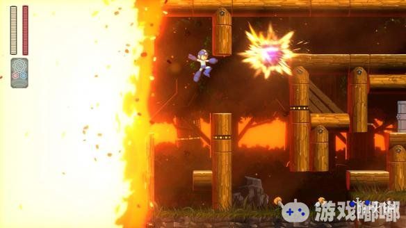 《洛克人11》新Boss“火炬人”预告和截图展示，火炬人会向玩家释放火球，火焰圈，也有近身的火焰拳和火焰踢等攻击。