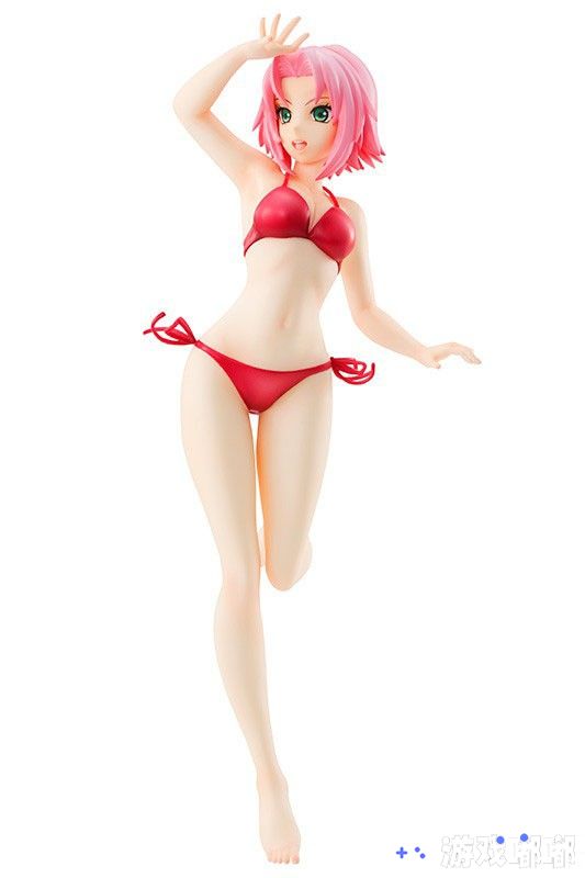 近日，《火影忍者》推出了春野樱泳装手办，女忍者穿上了奔放的比基尼展现出诱人的身材，将于2018年11月下旬正式发售，售价约为人民币600元。
