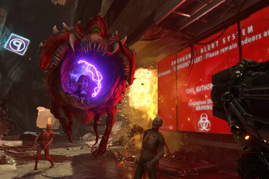 《毁灭战士：永恒（DOOM：ETERNAL）》虽然刚公布不就，官方表示他们已经有计划制作单人战役模式DLC了。而在多人模式下，玩家还可以入侵操控怪物去袭杀其他玩家。