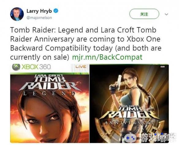 微软的Xbox One喜欢向下兼容游戏，最近它就将Xbox 360上的《古墓丽影7传奇》和《古墓丽影十周年纪念版（Tomb Raider Anniversary）》带了回来，经典系列劳拉可还行？