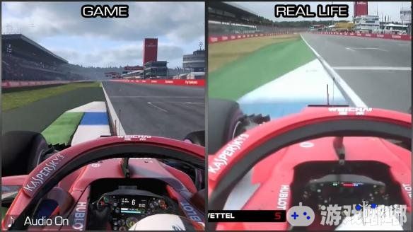 近日，油管频道MotoGamesTV公布了一段《F1 2018》游戏画面对比真实F1赛车场景的视频，无论是赛车车身的细节，还是对于跑道的数据都非常的写实！