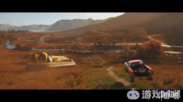 微软最新《极限竞速：地平线4（Forza Horizon 4）》预告片公布，《动物世界》风格十分搞笑，车辆模拟动物捕猎和迁徙。