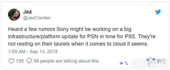 近日，Windows Central编辑Jez Corden爆料称索尼正在进行一个规模宏大的PSN基础架构/平台的更新工作，让我们一起来了解下吧！