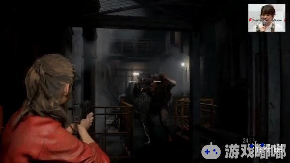 《生化危机2：重制版》新实机片段公开，视频展示了游戏中女主角克莱尔的冒险过程，她要在视频中会遇到小女孩雪莉柏金。