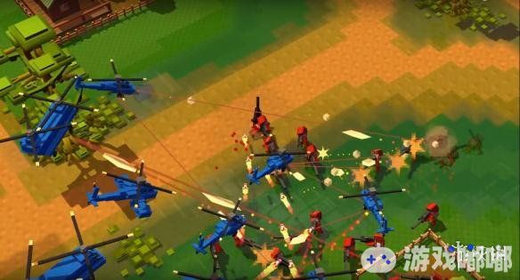 最近，一款有点像红色警戒的像素风即时战略游戏《8位军队（8-Bit Armies）》正式登陆了PS4和Xbox One，官方发布了一段介绍视频展现方块军队的大战！