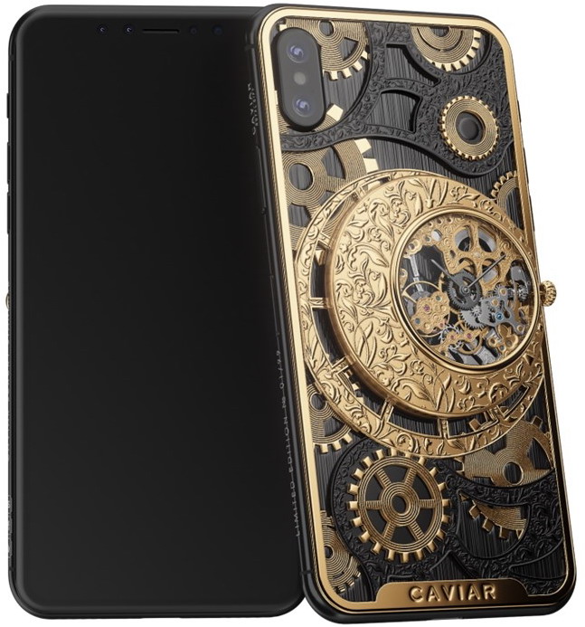 俄罗斯iPhone XS奢侈版开卖：背部是机械表 5万元起