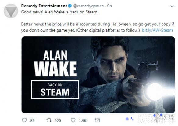 心理恐怖射击游戏《心灵杀手（Alan Wake）》在Steam上重新上架了！而且只要10块！还没入手的玩家们赶紧来看看吧。
