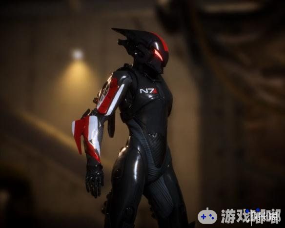 Bioware新作《赞歌（Anthem）》全新战甲图公布，身穿红白黑相间“N7”战服的“拦截者”新战甲致敬《质量效应》，游戏将于2019年2月22日发售。