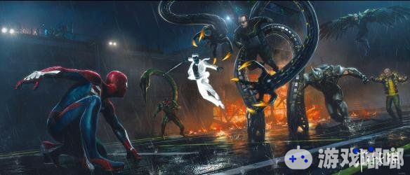 《漫威蜘蛛侠（Marvels Spider-Man）》部分概念和宣传原画公布，蜘蛛侠服装设计要点曝光，屁股更有肌肉感。