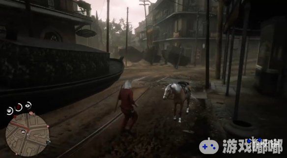 《荒野大镖客2（Red Dead Redemption 2）》开放了线上模式测试，很多玩家反映发现了BUG，城镇中天降“幽灵船”。