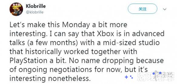 最近有用户爆料称，微软正在与一家曾与索尼PlayStation合作的中型工作室进行深度商谈，如果成功则会将其纳入微软麾下！看来微软仍在不断壮大自己的实力！