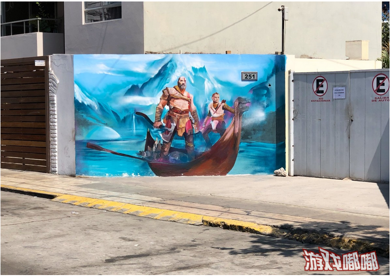 秘鲁人民庆祝《战神4》获奖 街头涂鸦惊现奎老爹