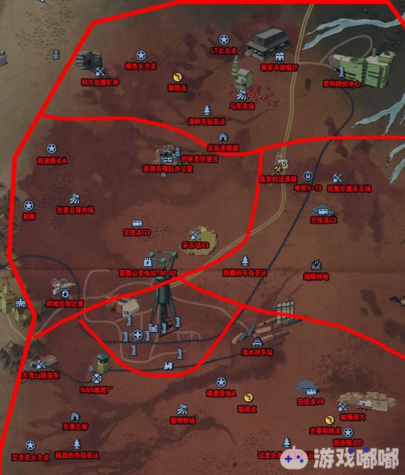 《辐射76》红梅沼泽地区 红梅沼泽地区详解,红梅沼泽地区位于大地图的右下角落，玩家可以在这个地区收获很多物资，今天小编为