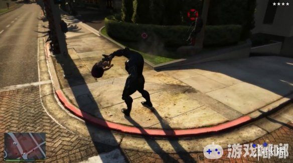 今日，《侠盗猎车手5（Grand Theft Auto V）》MOD大神带来了全新“毒液”MOD，不仅用蛛丝空中摆渡，还能暴力“吃”敌人！