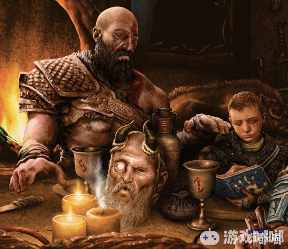 《战神》主题挂画“芙蕾雅的晚餐”售价40美元，游戏中登场的主要角色都出现在了挂画中。一起来欣赏一下。