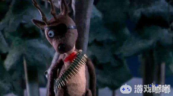 铁血战士圣诞麋鹿大乱斗的动画短片是为了庆祝即将到来的圣诞节，这可比正片暴力多了！